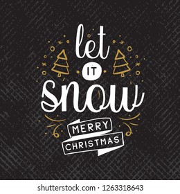 Merry Christmas. Typography. Vector logo, text design. Greeting card.