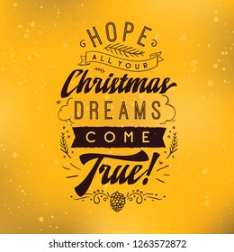 Merry Christmas. Typography. Vector logo, text design. Greeting card.