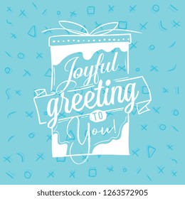 Merry Christmas. Typography. Vector logo, text design. Greeting card.