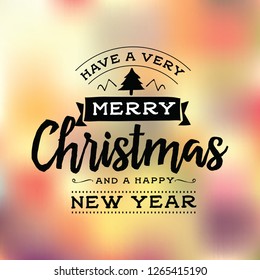 Merry Christmas. Typography. Vector logo, text design. Greeting card.