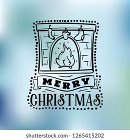Merry Christmas. Typography. Vector logo, text design. Greeting card.