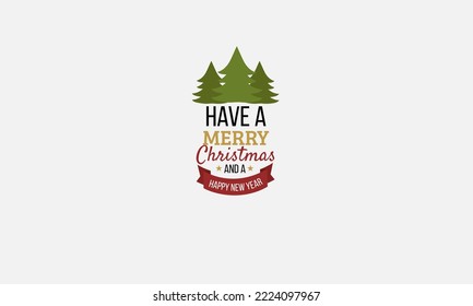 Frohe Weihnachtstypografie, Vektorlogo-Design