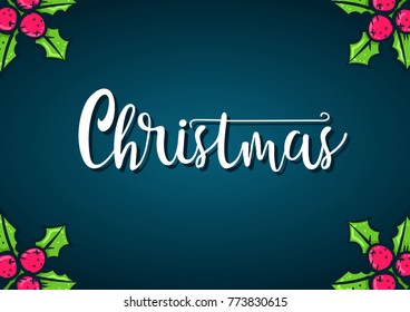 Merry Christmas Typography Vector. Vector logo, emblems, text design. You can use for banners, greeting cards, gifts, and invitation card etc.
