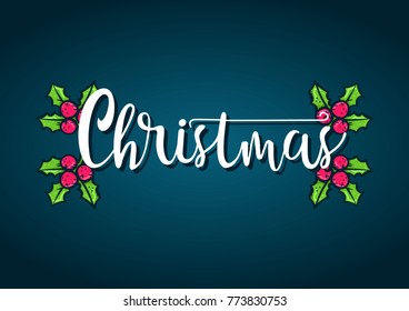 Merry Christmas Typography Vector. Vector logo, emblems, text design. You can use for banners, greeting cards, gifts, and invitation card etc.