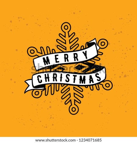 Merry Christmas. Typography. Vector logo, text design. Greeting card.