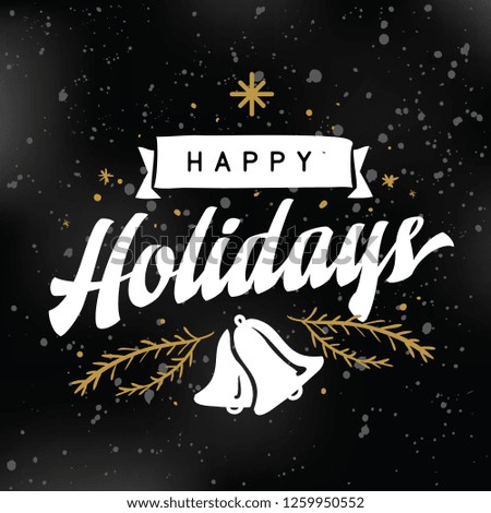 Merry Christmas. Typography. Vector logo, text design. Greeting card.