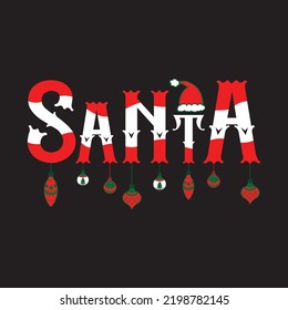 Merry Christmas typography vector Tshirt designs for Christmas holiday of USA will be held on December 25. Vector Santa silhouette, Vector deer. Christmas dog, wine beer lover design. Merry Christmas