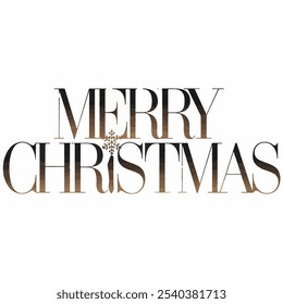 merry christmas in typography with white background