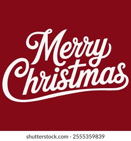 merry christmas typography with white background