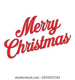 merry christmas typography with white background