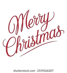 merry christmas typography with white background