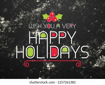 Merry Christmas typography.  Xmas isolated calligraphy. Banner, postcard, poster design element. Vector illustration for merry Christmas. happy holidays & happy new year card.