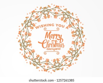 Merry Christmas typography.  Xmas isolated calligraphy. Banner, postcard, poster design element. Vector illustration for merry Christmas. happy holidays & happy new year card.