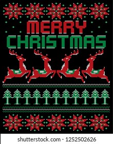 Merry Christmas Ugly Pattern Knitted Design