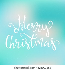 Merry Christmas - unique lettering. Vector art. Great design element for congratulation cards, banners and flyers. Xmas design.
