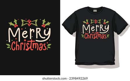 Merry Christmas unique t shirt vector design free template concept 	