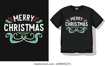 Merry Christmas unique t shirt vector design free template concept 	