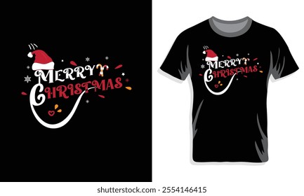 Merry Christmas unique T-shirt design for free, Christmas Crew T-shirt, Christmas crew 2025, Christmas T-shirt, Ready to print, Modern, simple, lettering, tree, T-shirt Design Template