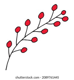 Merry Christmas universal template. Greeting Card and invitation decorated with poinsettia. Vector illustration. 