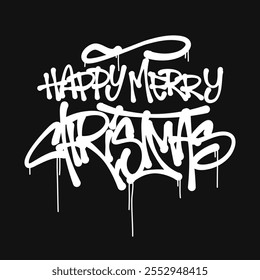 Merry christmas in urban graffiti style. Simple, wild and cool tag.