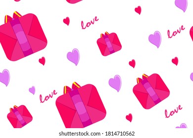 Merry Christmas, valentine's day, seamless pattern. 
