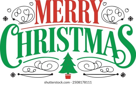 Merry Christmas Vector Art Illustration