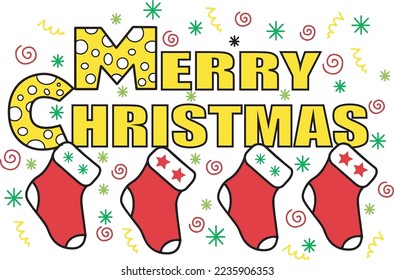 Merry Christmas Vector art. Illustrations