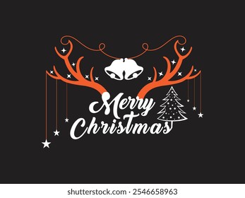 Merry Christmas Vector Art T shirt Design