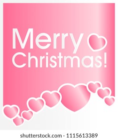 merry christmas, vector with background cream love theme for greeting card or poster