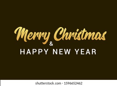Merry Christmas vector background font type poster.