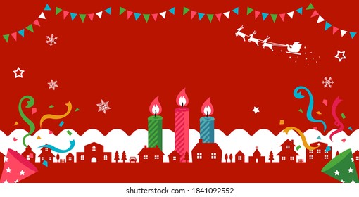 "Merry Christmas!"  vector banner illustration ( no text )