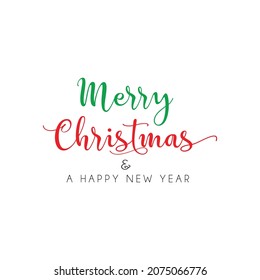 Merry Christmas vector brush lettering. Hand drawn modern brush calligraphy isolated on white background. Christmas vector ink illustration. Creative typography for Holiday greeting cards, lettering