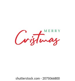 Merry Christmas vector brush lettering. Hand drawn modern brush calligraphy isolated on white background. Christmas vector ink illustration. Creative typography for Holiday greeting cards, lettering