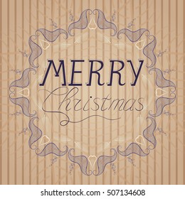 Merry Christmas Vector Calligraphic Lettering