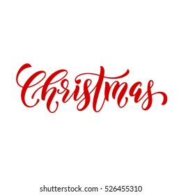 Fröhliche Weihnachtsschrift im kalligrafischen Stil für Banner. Briefing-Design und Textkalligrafie für Grußkartenvorlagen. Weihnachtsgeschenk-Poster kreative Art Typografie