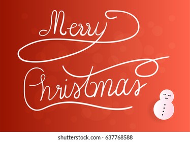 Merry Christmas vector Calligraphy Typography Lettering text design 