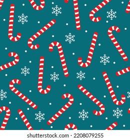 merry Christmas Vector candy canes  pattern. canes and snowflakes vector design illustration. Christmas vector design.