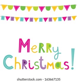 Merry Christmas vector card