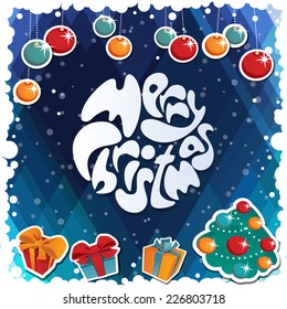 Merry Christmas vector card