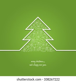 merry christmas vector card