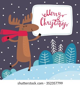 Merry Christmas vector card
