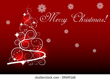 merry christmas vector card