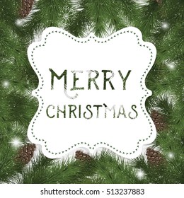 Merry Christmas vector card