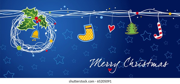 Merry Christmas vector card
