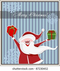 Merry Christmas! Vector card.