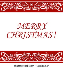 Merry Christmas vector card background