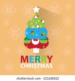 Merry Christmas. vector card or background