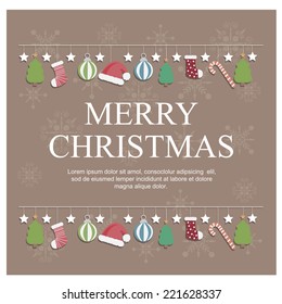 Merry Christmas. vector card or background