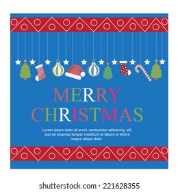 Merry Christmas. vector card or background