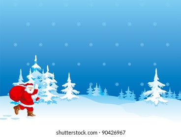 Merry Christmas. Vector Card with congratulation with Merry Christmas